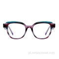 Mulheres Design Vintage Bvel Acetate Frame Glasses ópticas